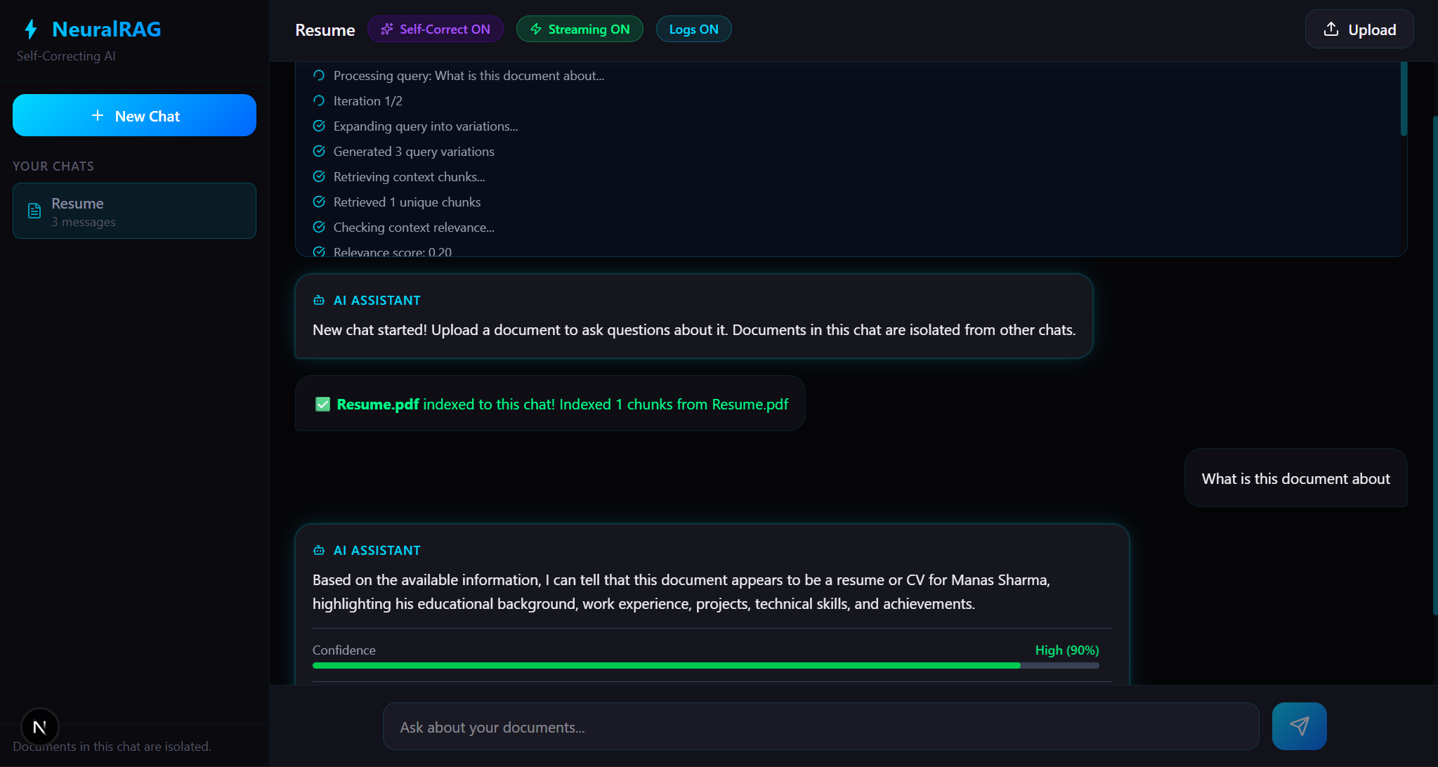 Project screenshot - distributed systems